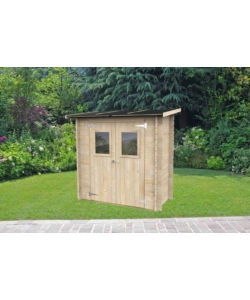 Casetta in legno da giardino alce "hobby" porta doppia  198x98x197 cm