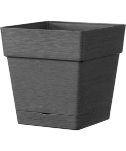 Vaso da giardino 'casetta save' antracite, 17 cm