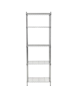 Scaffale ad incastro easy system in metallo cromato 5 ripiani, 59x34x174 cm