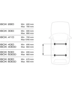 Box tetto per auto 430 litri in abs con doppia apertura, nero lucido - n60015