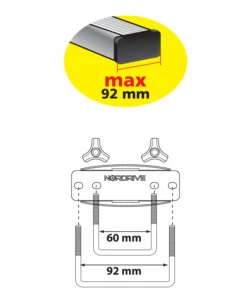 Box tetto per auto 530 litri in abs con doppia apertura, nero lucido - n60025