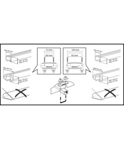 Box tetto per auto 530 litri in abs con doppia apertura, nero lucido - n60025