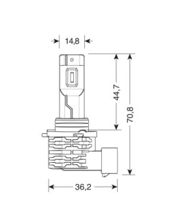 Lampade led per auto 9-32v halo led serie 10 halo killer - (h10-hb3 9005) - 20w - p20d - 2 pz  - scatola  57733