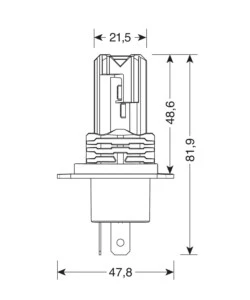 Lampade led per auto 9-32v halo led serie 10 halo killer - (h4) - 20w - p43t - 2 pz  - scatola  57730