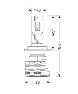 Lampade led per auto 9-32v halo led serie 10 halo killer - (h7) - 20w - px26d - 2 pz  - scatola  57731