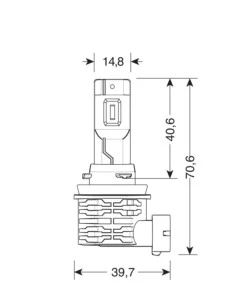 Lampade led per auto 9-32v halo led serie 10 halo killer - (h8-h9-h11-h16) - 20w - pgj19-x - 2 pz  - scatola  57732