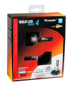 Lampade led per auto 9-32v halo led serie 4 fit-master - (h4) - 25w - p43t - 2 pz  - scatola  57798