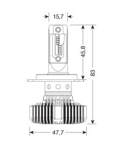 Lampade led per auto 9-32v halo led serie 4 fit-master - (h4) - 25w - p43t - 2 pz  - scatola  57798