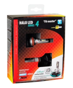 Lampade led per auto 9-32v halo led serie 4 fit-master - (h8-h9-h11-h16) - 25w - pgj19-x - 2 pz  - scatola  57800