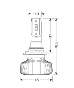 Lampade led per auto 9-32v halo led serie 5 blaster - (h10-hb3 9005) - 20w - p20d - 2 pz  - scatola  57794