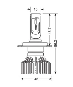 Lampade led per auto 9-32v halo led serie 6 standard - (h4) - 30w - p43t - 2 pz  - scatola  57784