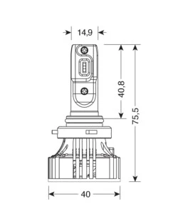 Lampade led per auto 9-32v halo led serie 7 compact - (h10-hb3 9005) - 36w - p20d - 2 pz  - scatola  57780