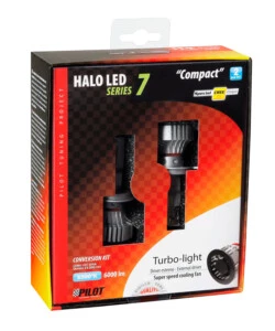 Lampade led per auto 9-32v halo led serie 7 compact - (h4) - 36w - p43t - 2 pz  - scatola  57777