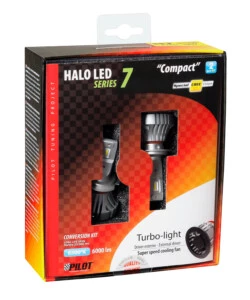 Lampade led per auto 9-32v halo led serie 7 compact - (h7) - 36w - px26d - 2 pz  - scatola  57778