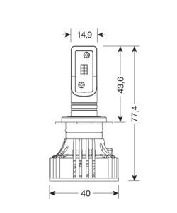 Lampade led per auto 9-32v halo led serie 7 compact - (h7 lenticular) - 36w - px26d - 2 pz  - scatola  57805