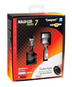 Lampade led per auto 9-32v halo led serie 7 compact - (h8-h9-h11-h16) - 36w - pgj19-x - 2 pz  - scatola  57779