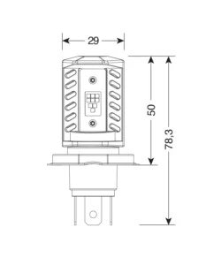 Lampade led per auto 9-32v halo led pro-bike 2 - (h4) - 15w - p43t - 1 pz  - scatola  57749