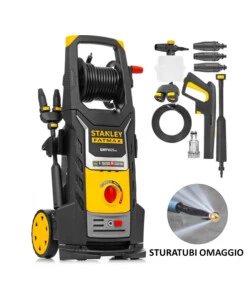 Idropulitrice elettrica a freddo stanley fatmax con sturatubi '25de' 160 bar 850 l/h 2700 w