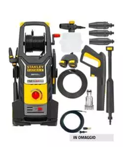 Idropulitrice elettrica a freddo stanley fatmax con sturatubi "25de" 160 bar 850 l/h 2700 w