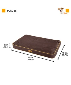 Cuscino 'polo 65' marrone, 65x40x8 cm - ferplast