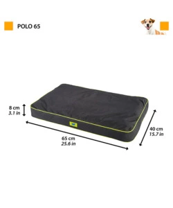 Cuscino 'polo 65' nero, 65x40x8 cm - ferplast