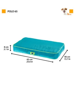 Cuscino 'polo 65' azzurro, 65x40x8 cm - ferplast