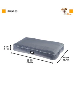 Cuscino 'polo 65' grigio, 65x40x8 cm - ferplast