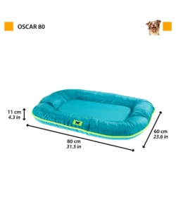 Cuscino per cani 'oscar 80' azzurro, 80x60x11 cm - ferplast