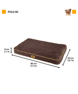 Cuscino 'polo 80' marrone, 80x50x8 cm - ferplast