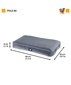 Cuscino 'polo 80' grigio, 80x50x8 cm - ferplast