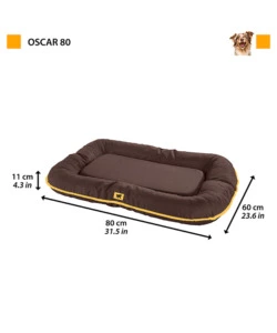 Cuscino per cani 'oscar 80' marrone, 80x60x11 cm - ferplast