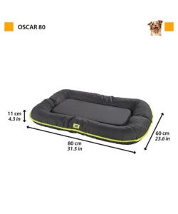 Cuscino per cani 'oscar 80' nero, 80x60x11 cm - ferplast