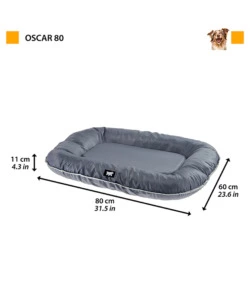 Cuscino per cani 'oscar 80' grigio, 80x60x11 cm - ferplast