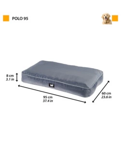 Cuscino 'polo 95' grigio, 95x60x8 cm - ferplast