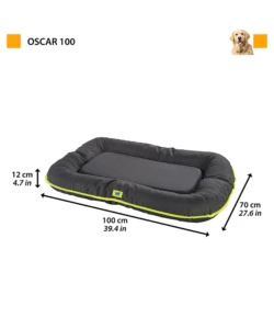 Cuscino per cani 'oscar 100' nero, 100x70x12 cm - ferplast