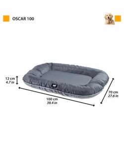 Cuscino per cani 'oscar 100' grigio, 100x70x12 cm - ferplast