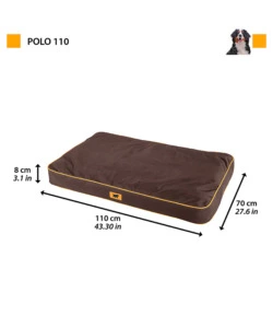 Cuscino 'polo 110' marrone, 110x70x8 cm - ferplast