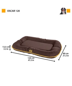 Cuscino 'oscar 120' marrone, 120x80x13,5 cm - ferplast