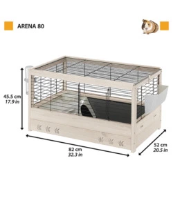 Gabbia per conigli e porcellini d'india 'arena 80', 82x52x45,5 cm - ferplast