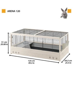 Gabbia per conigli "arena 120", 125x64,5x51 cm - ferplast