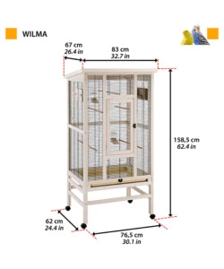 Voliera per uccelli 'wilma' in legno, 83x67x158.5 cm - ferplast