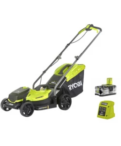 Tagliaerba a batteria ryobi "rlm18x33h-40f"con batteria al litio 18v 4.0ah