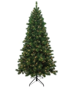 Albero di natale 'stella' con 250 luci a led integrate bianco caldo, 180 cm