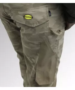 Diadora pantalone da lavoro pant rock camo performance grigio camouflage, tg. m