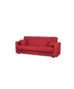 Divano letto 'nora' 3 posti rosso, 212x80x87 cm