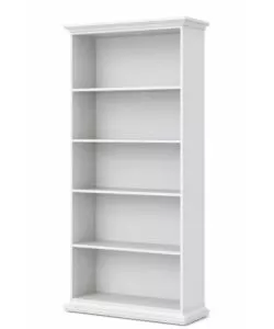 Libreria 'paris' bianca con 4 ripiani, 96x36x200 cm