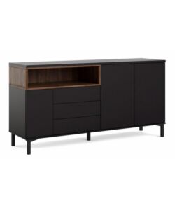 Mobile Buffet Nero 3 Ante E 3 Cassetti, 176x90x48 Cm in vendita online