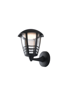 Applique led 'cloe up' nero goffrato 12w 800lm, 17x23x19,3 cm