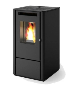 Stufa a pellet punto fuoco "thelma" nero 8 kw