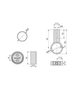 Kit 2 tubi per armadio alluminio color grigio, 1150 mm